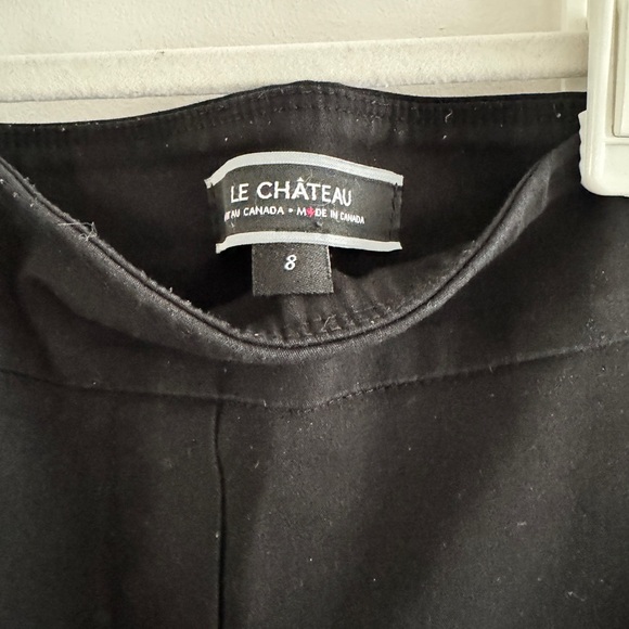 Le Château Elegant Black Stretch Dress Pants - Picture 2 of 3